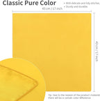 ANECO 16 Pack Square Satin Napkin Bright Silk Table Napkin Soft Smooth Fabric Table Napkin for Wedding Banquet Party Decoration, Yellow, 17 x 17 Inch