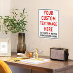 Custom Sign Personalized Custom Metal Sign, Customize For Office, Business, Workplace, Office, Home, Delivery Signs 12x16