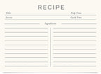 Jot & Mark Recipe Cards 5x7 Inches Blank Double Sided, 50 Count (Modern Minimal) - Menu Cards