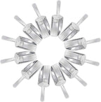 Super Z Outlet 5.5" Mini Acrylic Plastic Kitchen Scoops for Weddings, Candy Dessert Buffet, Ice Cream, Protein Powders, Coffee, Tea (Silver)