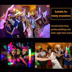 Foam Glow Sticks Bulk 160 PCS,3 Modes Flashing LED Light Sticks Glow in The Dark Party Supplies Light Up Toys for Party Wedding Birthday Concert Halloween Christmas