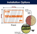 Custom Signs Outdoor Metal - 12 x 8 Customized Personalized Aluminum Signs for Office, Home, Business, Decor, Custom Rust-Proof Sign (Orange Text Box)