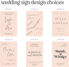Personalized Wedding Welcome Sign, Customized White Acrylic Sign for Wedding, 3 Optional Sizes, 29 Design Colors - Wedding Plaque for Welcome Sign, Customizable Wedding Décor
