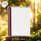 SETTINI® Lined Journal - Modern White Journal for Writing Gift Set - Hardcover Vegan Leather, Includes Luxury Pen in a Unique Pen Holder, 192 Pages, 6 x 8.5 inches, Birthday Gift
