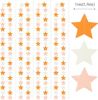 Orange-Beige Peach Party-Decorations Star Garland - 62ft Boho Fall Autumn Streamers Hanging Banner,Thanksgiving Harvest Twinkle Twinkle Little Star Baby Bridal Shower Wedding Engagement Decor Hugtmr
