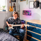 Live Music Neon Sign, Mirror LED Light Wall Décor with App-Controlled DIY Color, for Bars, Studios, Home