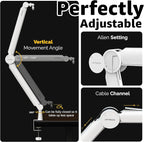 IXTECH Mic Arm White Premium Boom Arm 360° Rotatable Microphone Arm Stand with Desk Mount Fully Adjustable Sturdy and Universal VALIANT WHITE Model