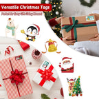500 PCS Christmas Gift Tags Christmas Santa Claus Stickers Self Adhesive Cartoon Christmas Tag Christmas Festival Holiday Decor（New）