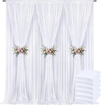 30x10ft Backdrop Curtains for Parties, 6 Panels 5x10ft Photography Backdrop Curtain with Rod Pocket,Backdrop Polyester Background Drapes,Wedding Backdrop Drapes for Birthday Baby Shower Home Decor
