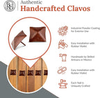25 Pack 2" Square Head Iron Clavos Decorative Nails – Sealed Rusted – Handmade Rustic Square Fasteners for Farmhouse Shutters, Faux Wood, Barn Doors, Shutters, and Gates – Ornamental Wood Accent