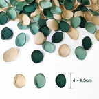 400pcs Satin Silk Rose Petals, Artificial Wedding Petals for Aisle/Table Centerpiece/Flower Girl Basket, Handmade and Reusable Flower Petals for DIY Party/Valentine's Day/Bridal Shower (Forest Meadow)
