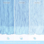6 Pack Baby Blue Cheesecloth Table Runner 23x120 inch Rustic Boho Gauze Table Runner 10 FT Long Sheer Cheese Cloth Fabric Table Runners for Romantic Wedding Bridal Shower Birthday Party Decor
