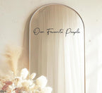 Our Favorite People Seating Chart Decal Wedding Seating Chart Header Decal for Mirror Our Favorite People Welcome Sign Wedding Welcome Vinyl (Black, Width 20")
