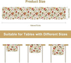 Christmas Table Runner, Christmas Gingerbread New Year Xmas Table Cloth Kitchen Dining Table Decoration for Home Party Decor 13x108 Inch