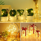kolpop 12 Pack LED Fairy Lights Battery Operated, Mini Twinkle String Lights Battery Powered Waterproof for Christmas Mason Jars Party,2 Colors