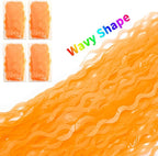 4 Pack Wavy Orange Foil Fringe Curtain Party Decorations - Orange Foil Backdrop Birthday Wedding Halloween Thanksgiving Friendsgiving Fall Party Decorations Supplies