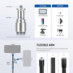 NEEWER Microphone Stand with Flexible Arm, Boom Arm Mic Floor Tripod Mount Holder with Mic Clips, 3/8" to 5/8" Adapter, Cable Clips for Singing Vlogging Live Streaming Video Recording, MS010
