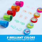 JOYIN 50 Pcs Animal Stamps for Kids, with 50 Different Designs, Farm,Sea Animals,Stamps for Crafting, Prize Box Toys for Classroom, Kids Party Favor, Goodie Bag, Halloween, Christmas