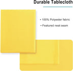 Hiasan Yellow Tablecloth for Rectangle Tables - Waterproof and Spillproof Washable Fabric Table Cloth for Dining Room Kitchen Party, 52 x 70 Inch