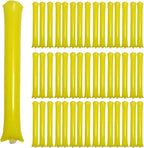 48pcs Round Head Boom Sticks Thunder Sticks Cheering Sticks Team Spirit Plastic Cheerleading Spirit Stick Clapper Inflatable Noise Maker Sports Supply (Yellow)