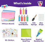Skillmatics Sand Art Activity - Mess-Controlled DIY Unicorn & Princess Craft Kit with 50+ Colorful Stickers, Creative Arts & Crafts for Kids, Fun Hands-On Activity, Gifts for Ages 4, 5, 6, 7, 8, 9, 10