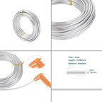 FASHEWELRY 6 Gauge Aluminum Craft Wire 52 ft Silver Metal Bendable Sculpting Wire for Jewelry Making Finding Craft DIY Skeleton 4mm