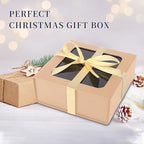 TIACABO Rose Gold Gift Box with Window,7.5"x7.5"x3.1" Bridesmaid Boxe for Gifts Giving,Birthday Gift Boxes with Magnetic,Closure Lid Gifts Boxes for Presents,Cute Box,Luxury for Gift Packaging