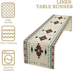 Aztec Table Runner Southwestern Native Vintage Geometric Pattern Table Runner Retro Country Table Dinner Decoration 13x90 Inch