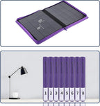Snekdy premium 1024-pocket trading card binder, 16-pocket cards album, waterproof PU-leather Cover album with side loading, holds gaming, baseball, basketball & sports cards (Purple)