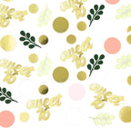 300PC Pink and Sage Green Sweet 16 Party Decorations for Girls 16th Birthday Confetti Sweet 16 Table Decorations Dots Eucalyptus Scatters for Sixteen Birthday Party Decor Supplies