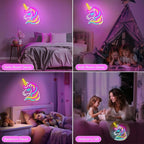 Unicorn Neon Sign for Wall Decor, Dimmable Colorful Unicorn Neon Lights for Girls Room, USB Powered Unicorn Led Signs for Bedroom Kids Room, Perfect Gifts Unicorn Lights for Girls(13"*12.6")