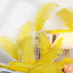 YAKRUNA 30PCS Yellow Ostrich Feathers Bulk 12-14 Inches for Centerpieces for Wedding Birthday Gatsby Party, Decorative Plumes for Vase & Table & Christmas Tree Decor (30-35cm, Yellow)