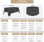 Fitable 8 Pack Rectangle Tablecloths: Stain Resistant Wrinkle Free Fabric Table Clothes, Washable Reusable Polyester Table Covers for Wedding Party Birthday Banquet Reception(Navy, 60x102 Inch)