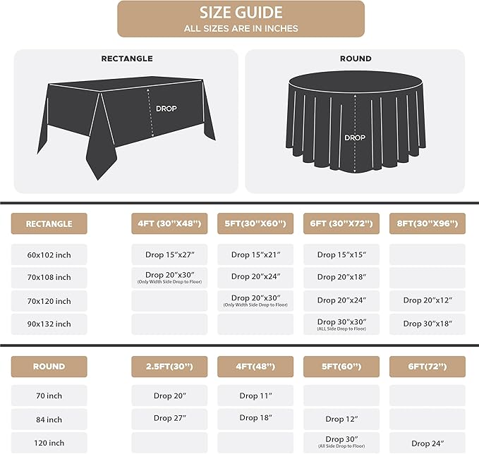 Fitable 8 Pack Round Tablecloths: Stain Resistant Wrinkle Free Circle Table Clothes, Washable Reusable Polyester Table Covers for Wedding Party Birthday Banquet Reception(Navy, 84 Inch)
