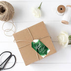 Andaz Press 100-Pack Personalized Thank You for Celebrating with Us Wedding Favor Tags with Bakers Twine Emerald Green Watercolor Custom Cardstock Wedding Gift Tags for Party Favors 2 x 3.75-Inches