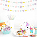 Pastel-Rainbow Colorful Party-Decorations Streamers-Garland - 52ft Flower Hanging Paper Banner, Birthday Baby Bridal Shower Classroom Carnival Decor Hugfond