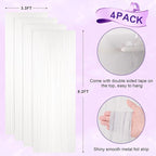 4 Pack White Foil Fringe Backdrop Curtains, Tinsel Streamers Birthday Party Decorations, Fringe Backdrop for Graduation, Baby Shower, Gender Reveal, Disco Party