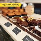 PigPotParty 12 Pcs Food Labels for Party Buffet w/Cleaning Spray, 4"x3" Mini Chalkboard Signs for Food Display, Table Place Cards - Name Tags- Small Chalk Board Signs, w/ 2 Markers
