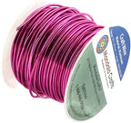 Mandala Crafts 16 Gauge Anodized Aluminum Craft Wire for Jewelry Making - 100 FT Colored Flexible Magenta Wire - Bendable for Bonsai Armature Crafting Sculpting