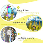 H&D HYALINE & DORA Crystal Prisms Suncatcher Window Hanging Pendant Glass Prisms Decor Wind Chime Rainbow Sun Catcher for Home Garden Porch