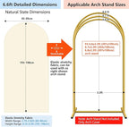 HEMMOTOP 6.6 ft Light Beige Arch Backdrop Cover (No Arch Stand), Spandex Arch Covers Stretchy Backdrop for Balloon Arches, Wedding, Birthday Party, Baby Shower, Banquet Arch Decoratio