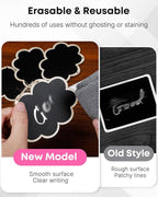 Uniclife 24 Pack Mini Chalkboard Signs for Food, Small Chalkboard Signs with Strings Chalk Markers & Replacement Stickers, Hanging Chalkboards Sign Reusable Wooden Food Labels for Party Buffet Wedding