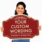 Custom Decorative Outdoor Metal Sign - Personalized Aluminum Driveway Sign, Waterproof, Made in USA - Design 2 Red Brick 14x10 In