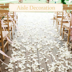 300pcs Silk Rose Petals Ivory - Faux Flower Petals for Wedding Decoration, Table Centerpieces, Party Confetti, Romantic Night, and Bridal Events