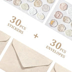 30 Pieces A6 Envelopes with 30 Seal Stickers, 6.32 x 4.45 inch Envelopes for 4 x 6 Wedding Invitation Cards, Greeting Cards, Graduation, Birthday Party Invitations, Yellow.