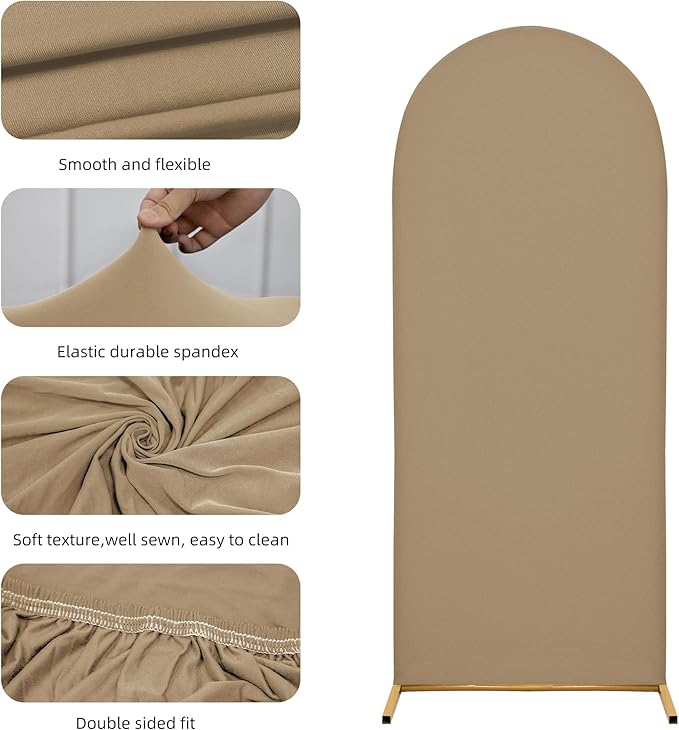 Wedding Arch Cover 4FT Arch Backdrop Cover Spandex Fitted Arch Cover for Round Top Chiara Backdrop Stand Covers for Wedding Birthday Party Baby Shower Banquet Ceremony Decoration
