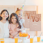 10th Birthday Invitation Cards, Rose Gold Glitter 10th Birthday Party Invites, Kids Happy Birthday Party Decorations Supplies, 20 Fill-in Cards with Envelopes for Boys or Girls Party Celebration-C02