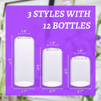 Bud Vases in Bulk Set of 12, Glass Small Vases for Flowers, Modern Cylinder Flower Vases for Wedding Centerpiece, Living Room Decorative, Home Decor