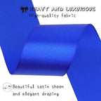 Blue Solid Satin Ribbon 1-1/2 Inch 25 Yards Solid Polyester Fabric Ribbon for Gift Wrapping Wedding Christmas Baby Shower Birthday Party Decoration Handmade Immortal Flower Craft