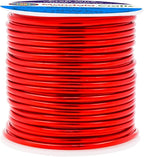 Mandala Crafts 12 Gauge Anodized Aluminum Craft Wire for Jewelry Making - 60 FT Colored Flexible Red Wire - Bendable for Bonsai Armature Crafting Sculpting